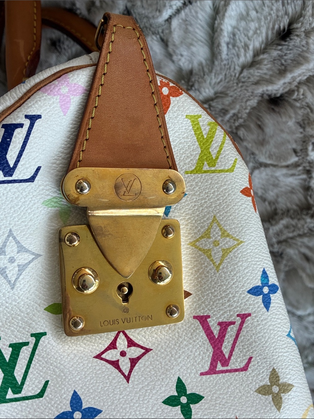 Louis Vuitton Speedy 30 Murakami Multicolor on White S Lock VGUC - Picture 15 of 17